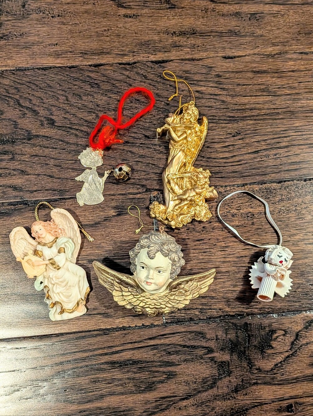 Mixed Lot Of Angel Ornaments. Vintage, Homemade, Contemporary